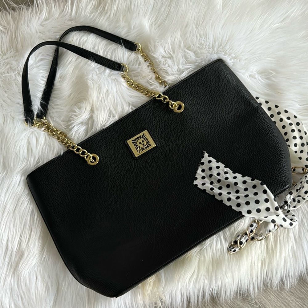 Anne Cline gold & black tote🖤